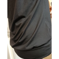 Tunika Alma - czarna z lejącym dekoltem typu woda